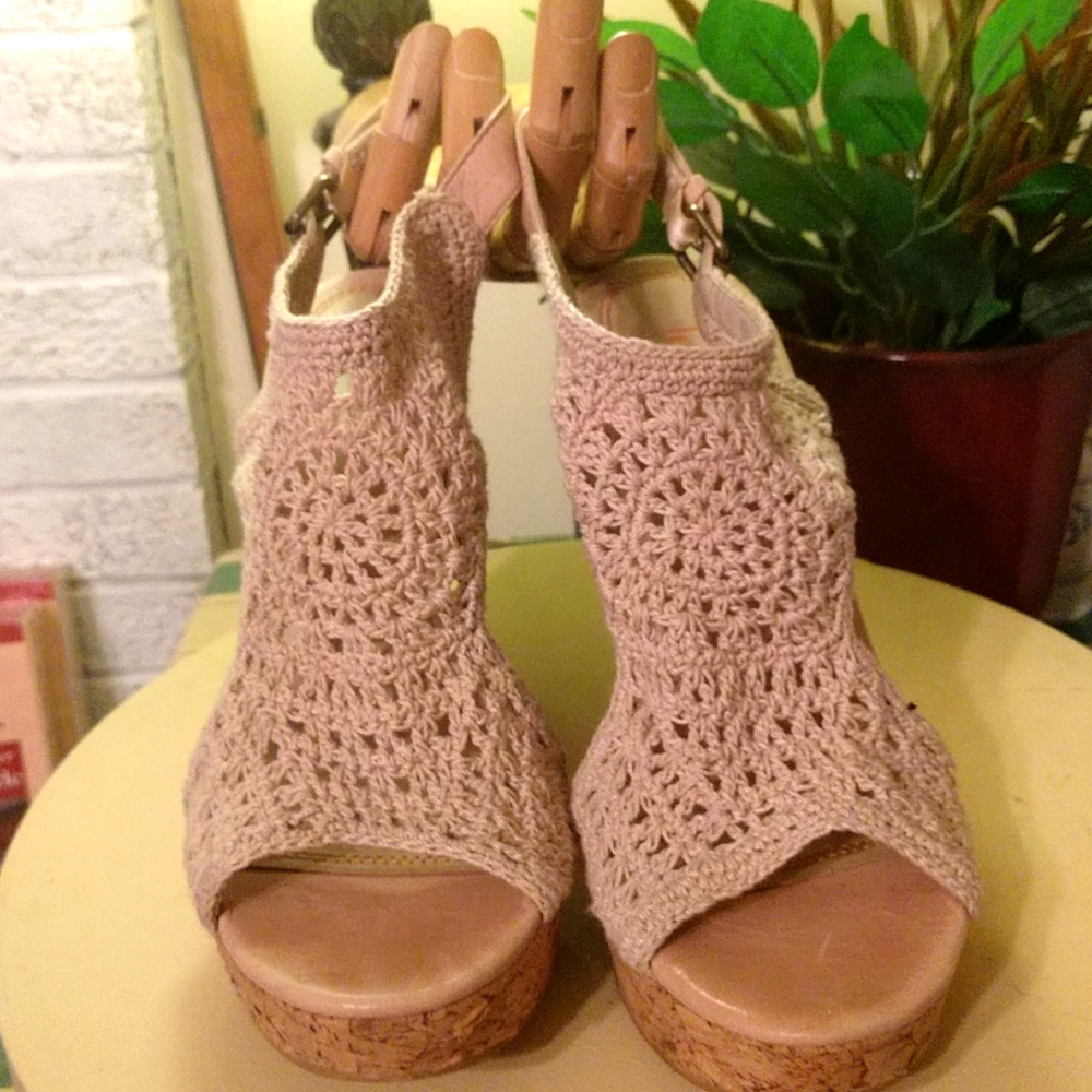 Levity crocheted platform sandals